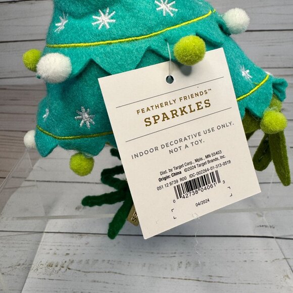 Sparkles 2024 Christmas Wondershop Featherly Friends Fabric Christmas Tree Gift - Picture 5 of 6